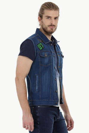 Sleeveless Trucker Denim Jacket
