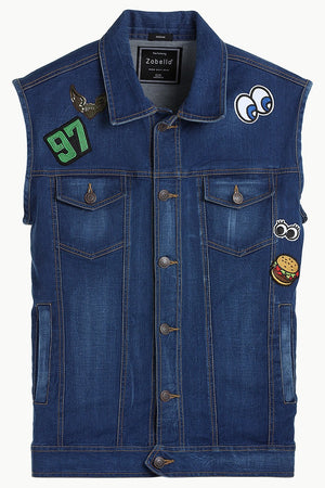 Sleeveless Trucker Denim Jacket