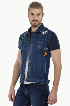 Sleeveless Trucker Denim Jacket
