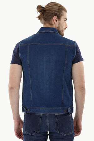 Sleeveless Trucker Denim Jacket