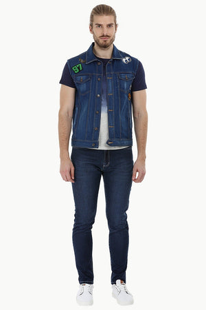 Sleeveless Trucker Denim Jacket