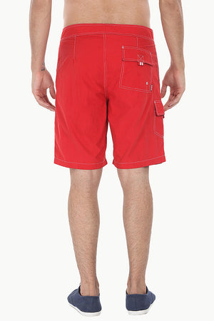 Solid Quick Dry Cargo Board Swim Shorts