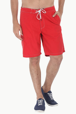 Solid Quick Dry Cargo Board Swim Shorts