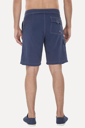 Solid Quick Dry Cargo Board Swim Shorts