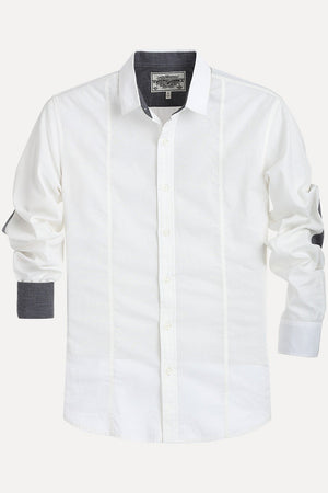 Solid Shirt with Elbow Patches