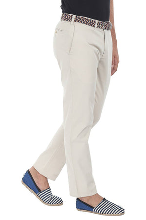 Stretchable Washed Cotton Peach Twill Chino Pants