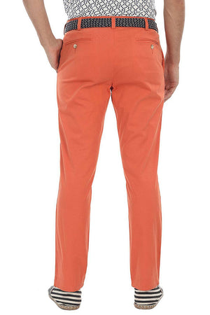 Stretchable Washed Cotton Peach Twill Chino Pants