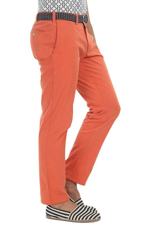 Stretchable Washed Cotton Peach Twill Chino Pants