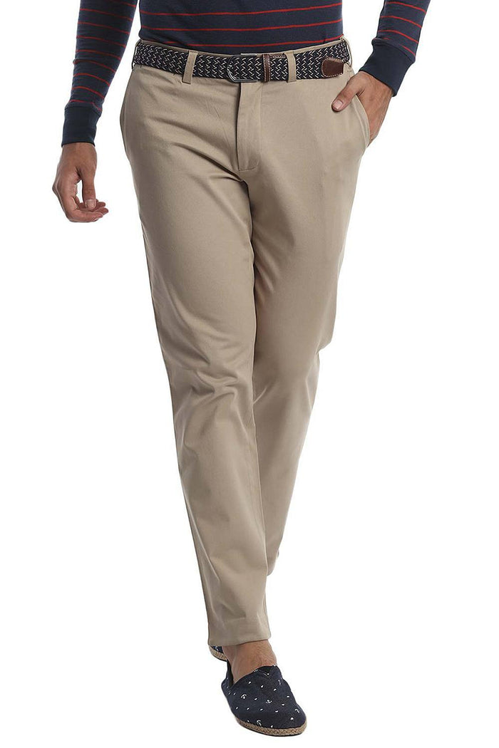Stretchable Washed Cotton Peach Twill Chino Pants