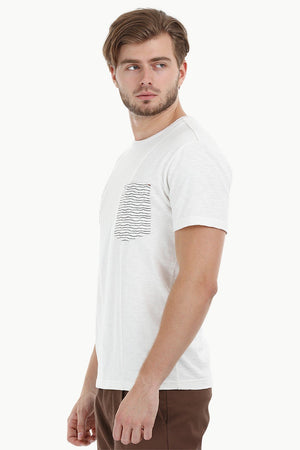 Stripe Block White T-Shirt