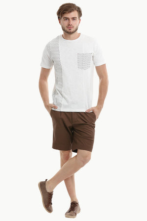 Stripe Block White T-Shirt