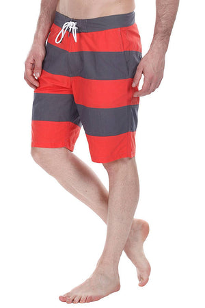 Twin Color Block Stripe Nylon Swim Shorts