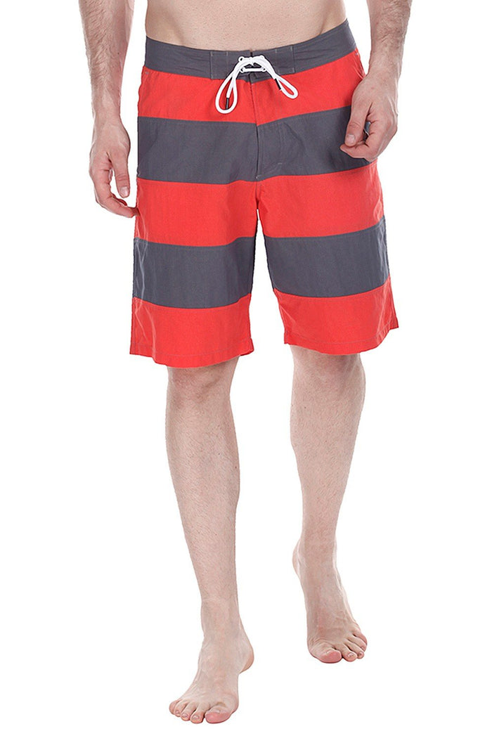 Twin Color Block Stripe Nylon Swim Shorts
