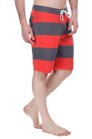 Twin Color Block Stripe Nylon Swim Shorts