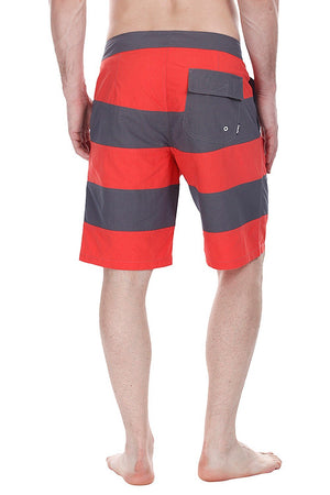 Twin Color Block Stripe Nylon Swim Shorts