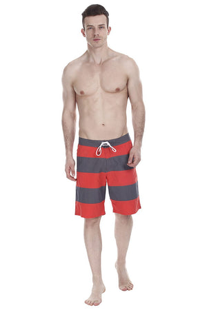Twin Color Block Stripe Nylon Swim Shorts