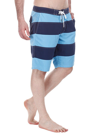 Twin Color Block Stripe Nylon Swim Shorts