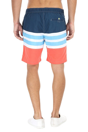 Multi Stripe Quick Dry Nylon Swim Shorts