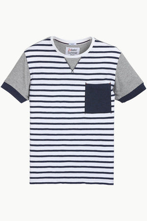 Stripe Cut N Sew Crew T-Shirt