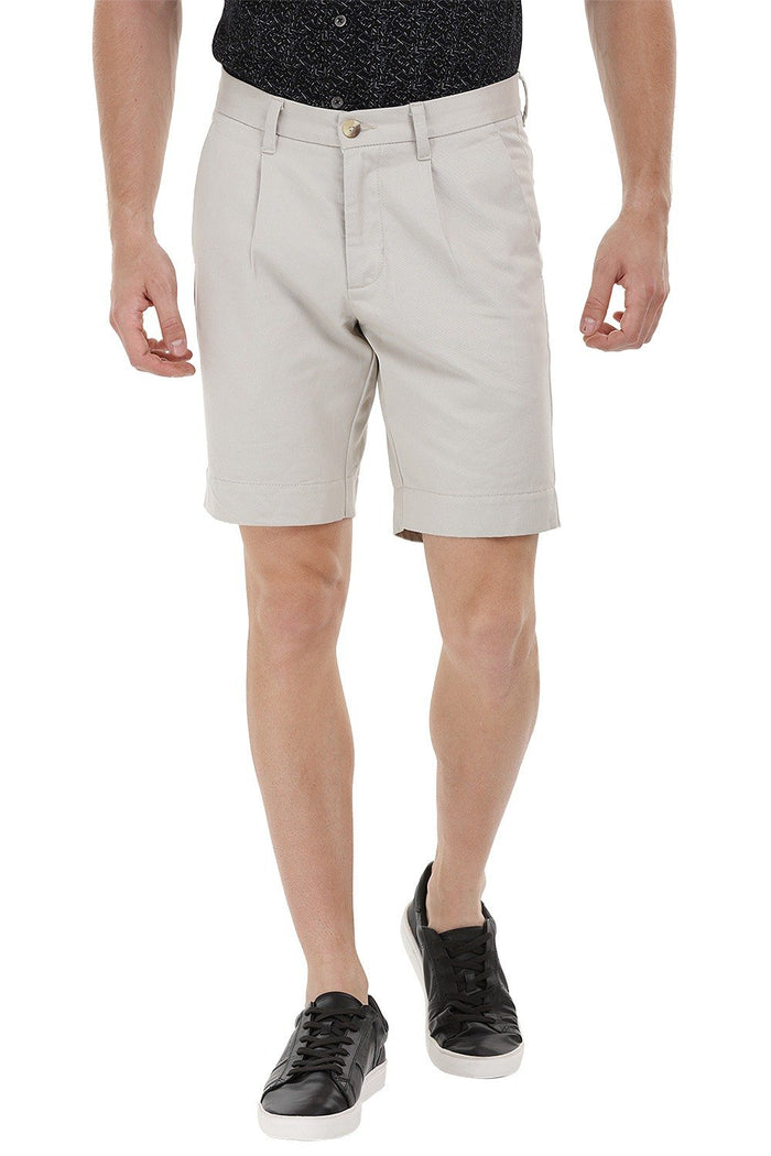 Twill Beige Chino Shorts