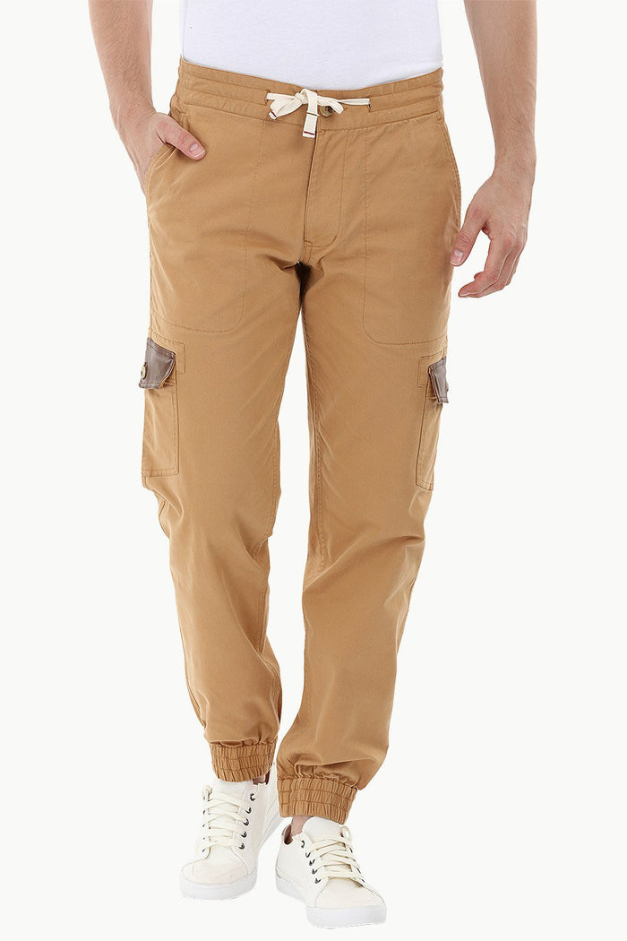 Twill Cargo Cuff Jogger Pants