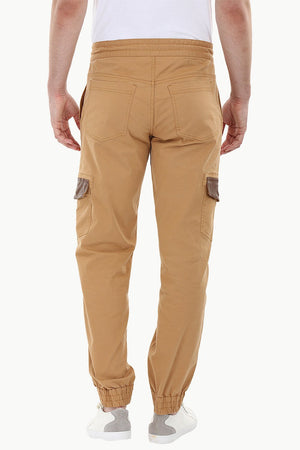 Twill Cargo Cuff Jogger Pants