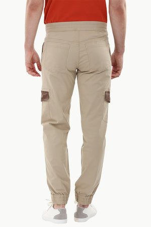 Twill Cargo Cuff Jogger Pants