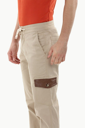 Twill Cargo Cuff Jogger Pants