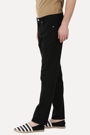 Enzyme Washed Black Slim Fit Pant