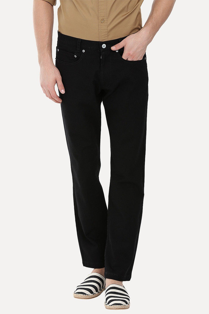 Enzyme Washed Black Slim Fit Pant