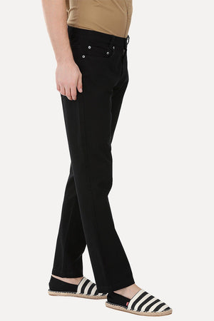 Enzyme Washed Black Slim Fit Pant