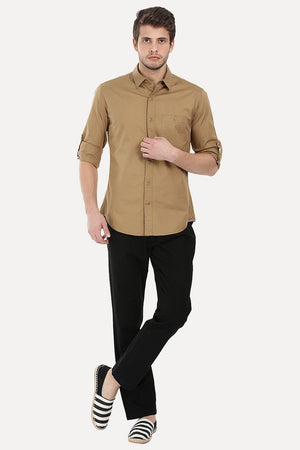 Enzyme Washed Black Slim Fit Pant