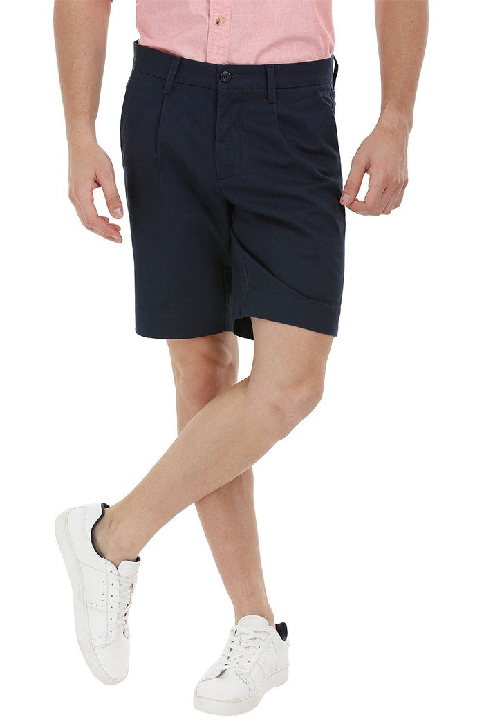 Twill Navy Chino Shorts