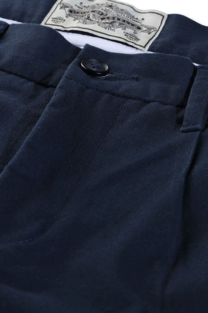 Twill Navy Chino Shorts