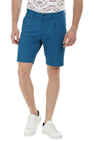 Twill Turquoise Chino Shorts