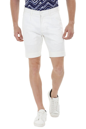 Twill White Chino Shorts