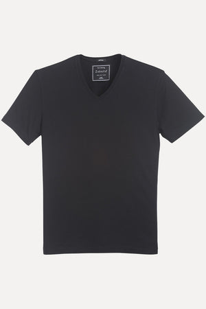 V Neck Slight Stretch Solid T- Shirt