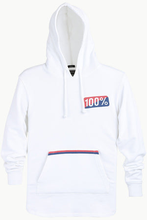 White Popover Hoodie Sweatshirt