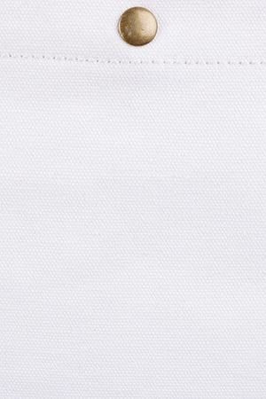 White Twill Faux Detail Tote Bag