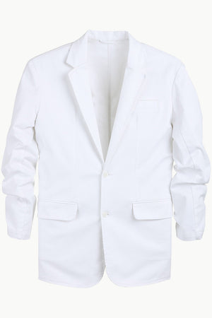 White Unlined Casual Blazer