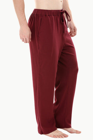 Wine Red Knit Brushed Pyjamas
