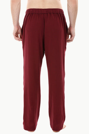 Wine Red Knit Brushed Pyjamas