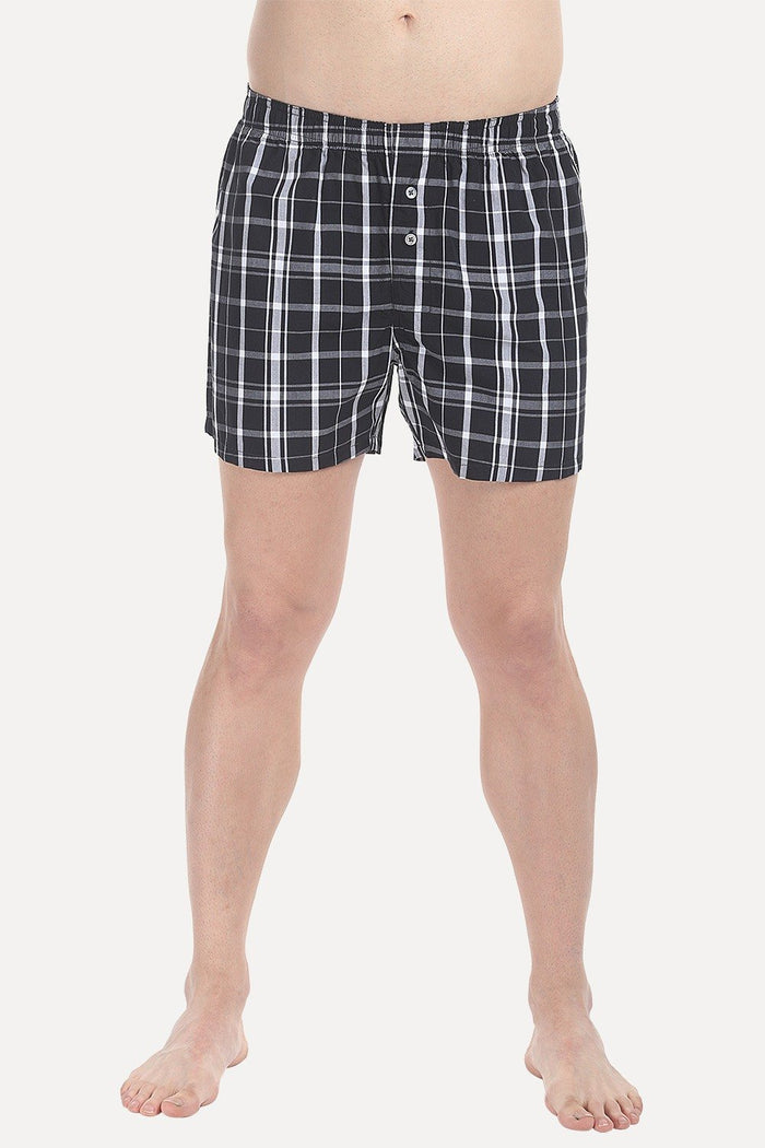 Checkered Weave Boxer Shorts